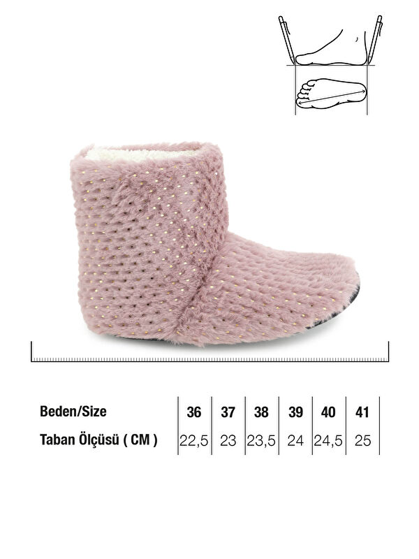 Kadın Kışlık Sessiz Taban Ev Panduf Bot - Görsel 6