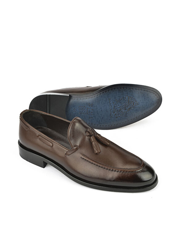 Erkek Hakiki Deri Klasik Ayakkabı 1511027Z206 Kahve - Görsel 5