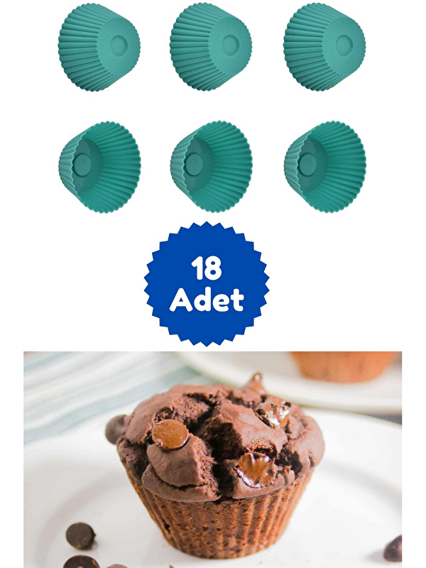 Kitchen Design Lab Yeşil 18'li Silikon Mini Browni Kalıbı