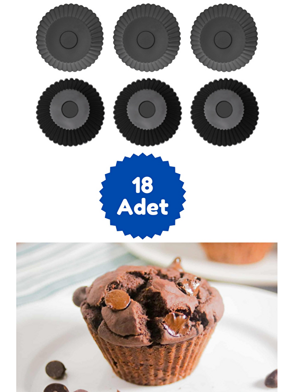 Kitchen Design Lab Antrasit 18'li Silikon Mini Browni Kalıbı