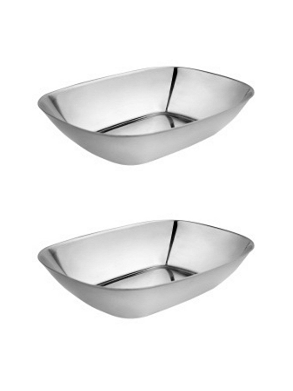 Kitchen Design Lab Paslanmaz Çelik Kayık Tabak Kase 14 cm 2 Adet