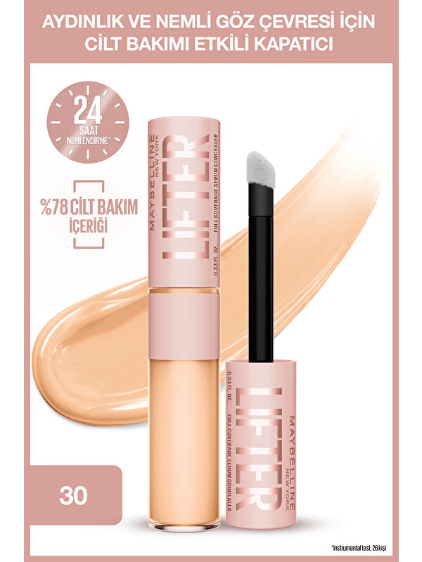 Maybelline New York Lifter Kafein ve Peptitler İçeren Nemlendiren ve Aydınlatan Kapatıcı - 30