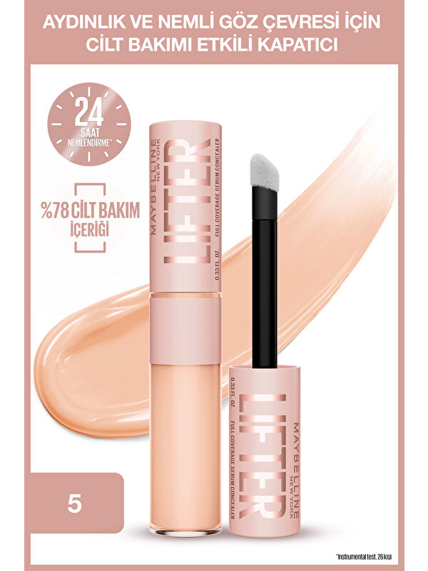 Maybelline New York Lifter Kafein ve Peptitler İçeren Nemlendiren ve Aydınlatan Kapatıcı - 05