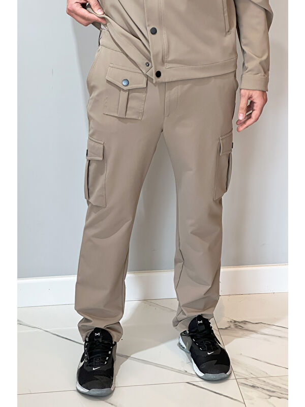 Remsa Erkek Çıtçıtlı Kargo Pantolon 24720 Bej