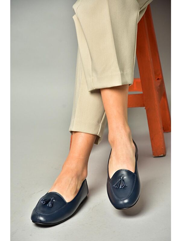 Fox Shoes Lacivert Fox Shoes Babet R6670012 Kadın