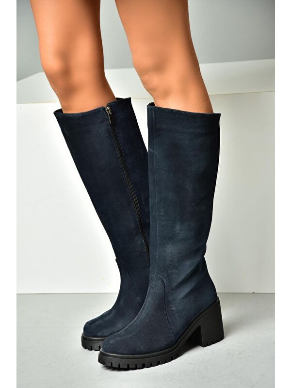 R6540477 Lacivert Kadın Çizme - Görsel 6