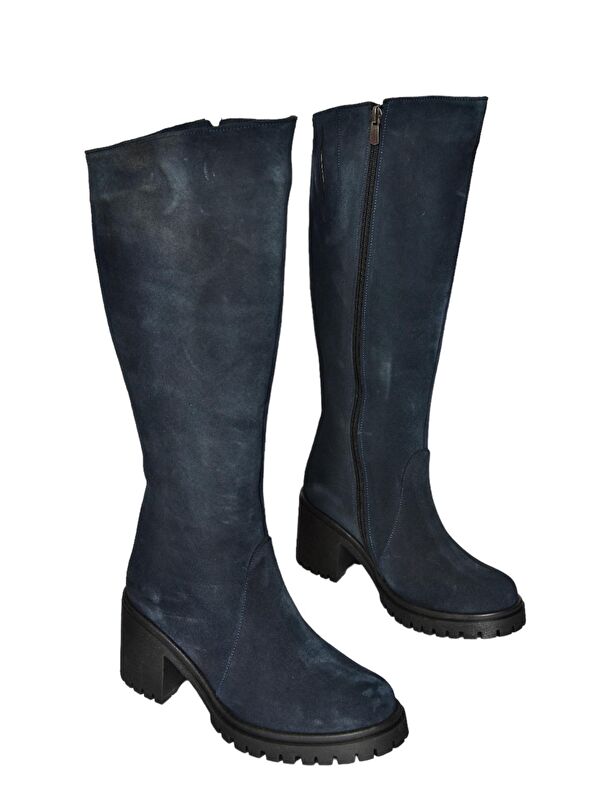 R6540477 Lacivert Kadın Çizme - Görsel 9