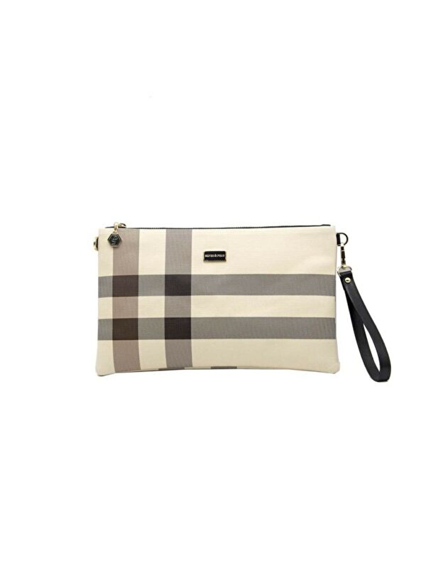 Silver Polo Kadın El Çantası 1034-37707 CLUTCH M48 KREM-MAT TABA