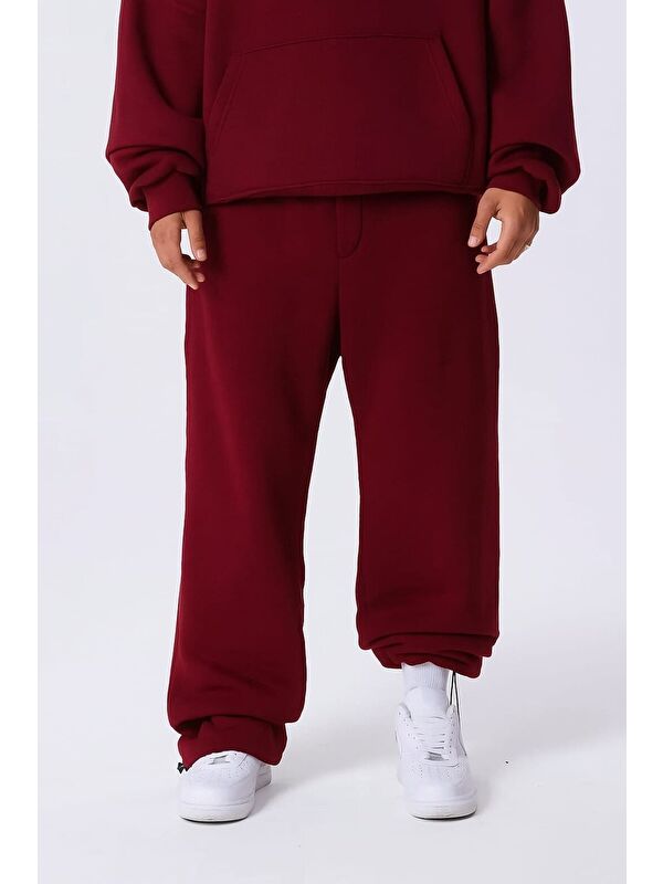 JackandRoy Paçası ayarlı lastikli bol kesim unisex eşofman altı