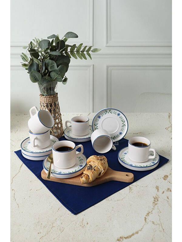 Keramika Daphne Stackable Çay Takımı 12 Parça 6 Kişilik