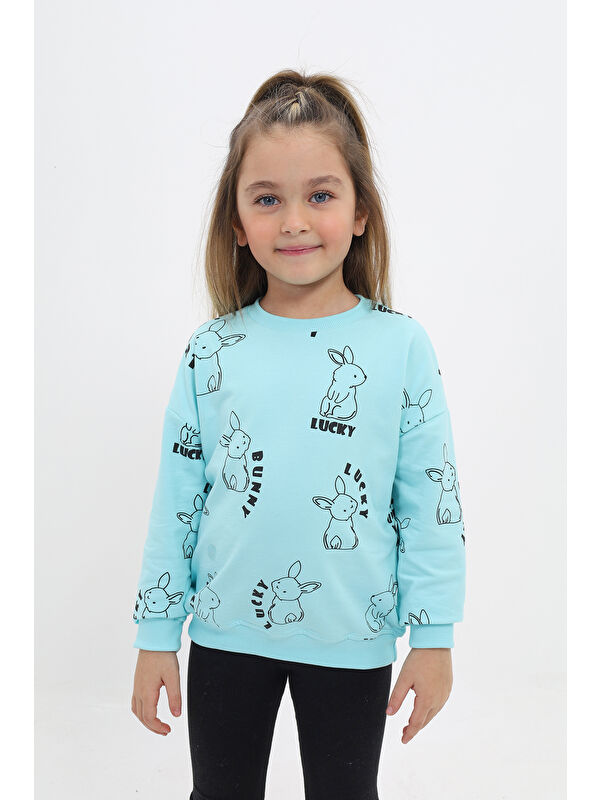 Toontoykids Kız Çocuk Baskılı Sweatshirt