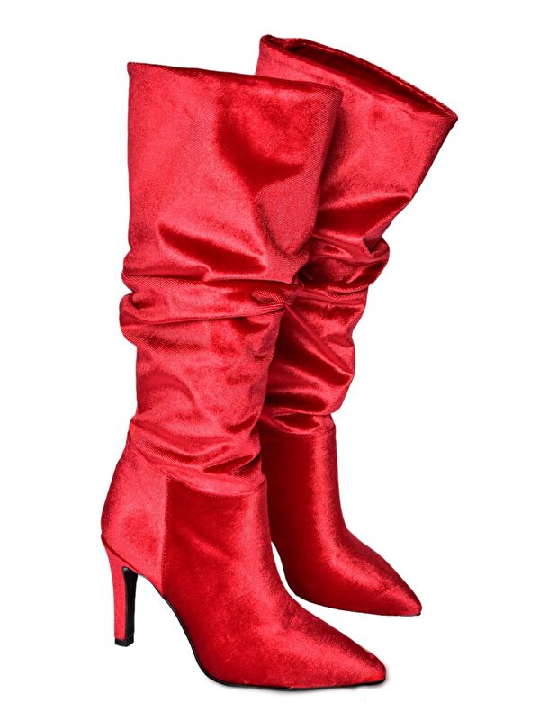 L4048680 Bordo Kadın Çizme - Görsel 8