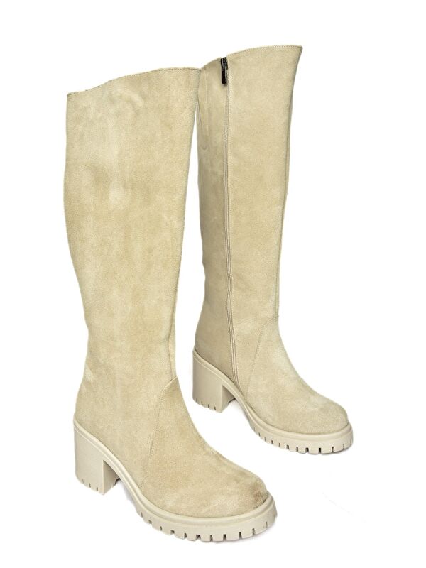 R6540477 Bej Kadın Çizme - Görsel 6