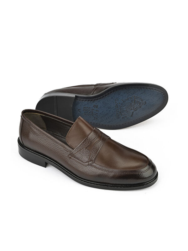 Erkek Hakiki Deri Klasik Ayakkabı 1511027Z468 Kahve - Görsel 5