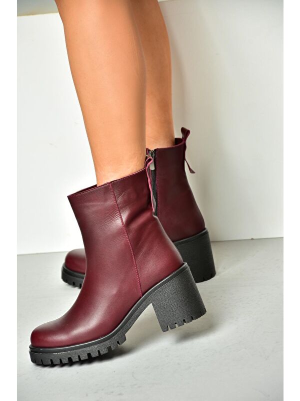 R6540065 Bordo Kadın Bot - Görsel 5