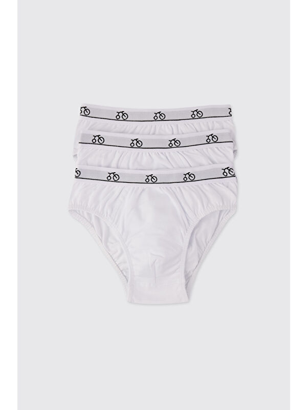 Panço Erkek Çocuk Beyaz 3'lü Slip Seti