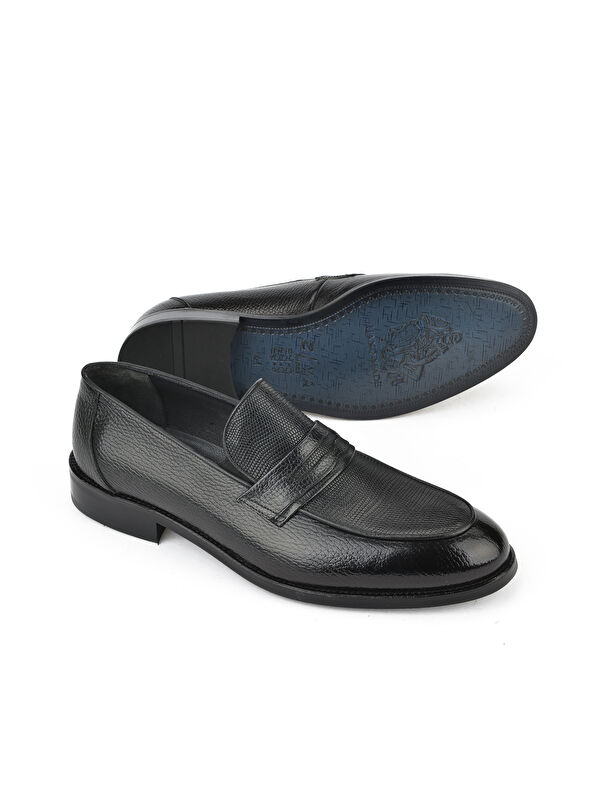 Erkek Hakiki Deri Klasik Ayakkabı 1511027Z086 Siyah - Görsel 5