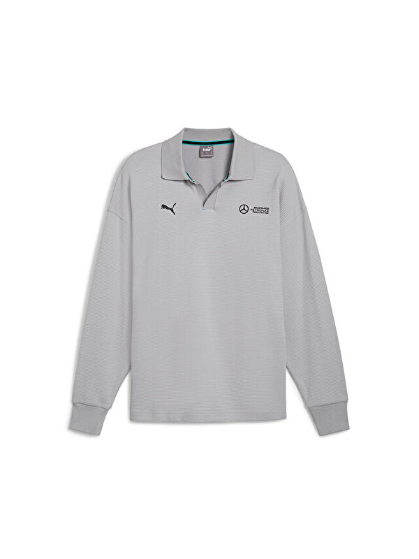 Puma Mapf1 Longsleeve Polo Erkek Günlük Uzun Kollu Polo Tişört 62733902 Gri