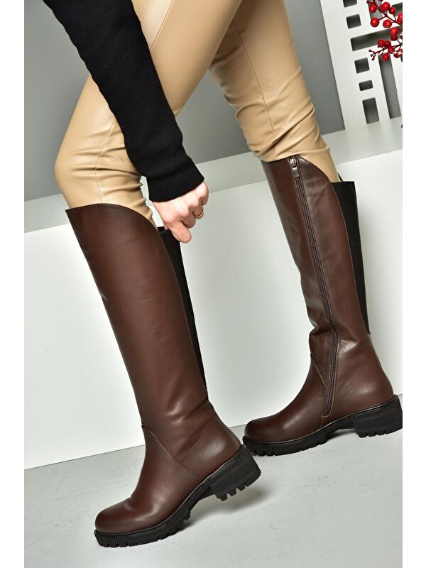 N6540328 Kahverengi Kadın Çizme - Görsel 4