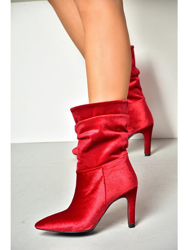 R4040203 Bordo Kadın Bot - Görsel 2