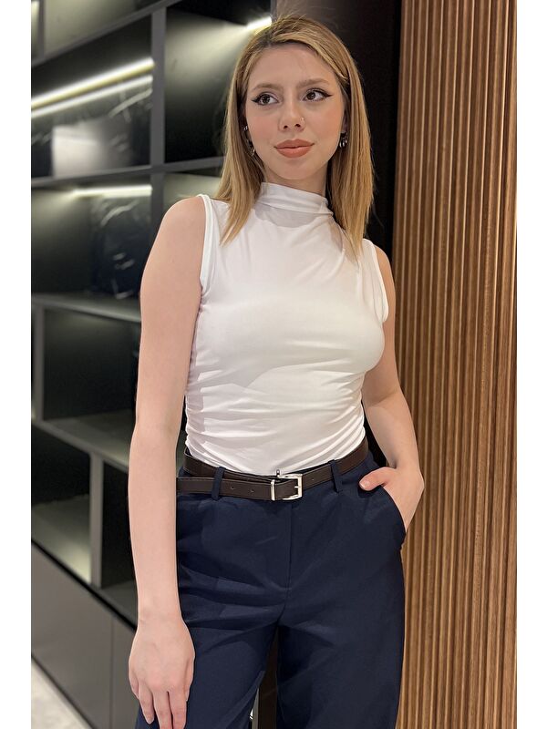 Gülseli Kadın Büzgü Detaylı Elastanlı Bluz