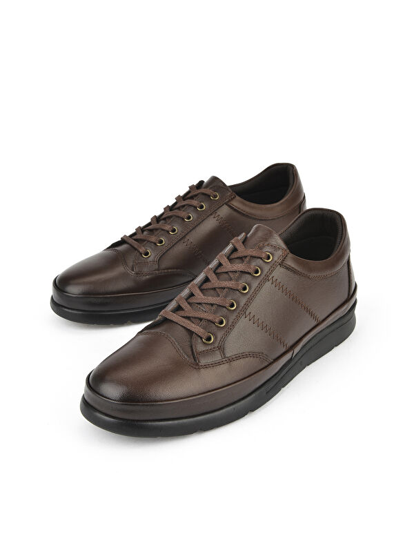 Erkek Hakiki Deri Ayakkabı 1511002Z652 Kahve - Görsel 6