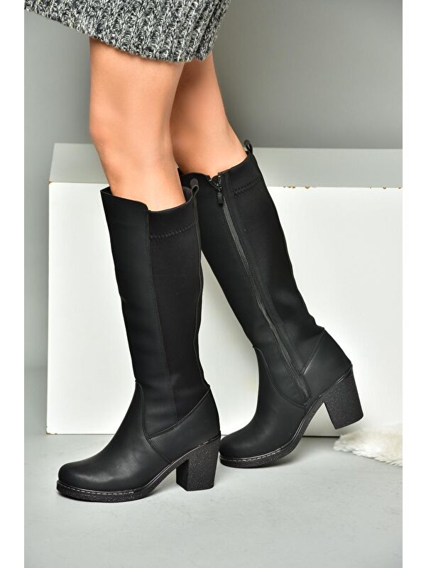 R6740707 Siyah Kadın Çizme - Görsel 3