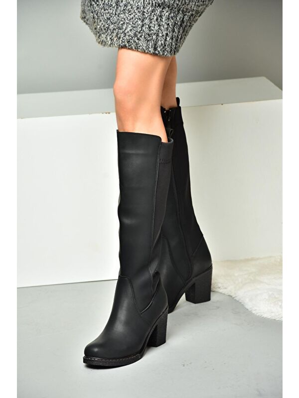 R6740707 Siyah Kadın Çizme - Görsel 6