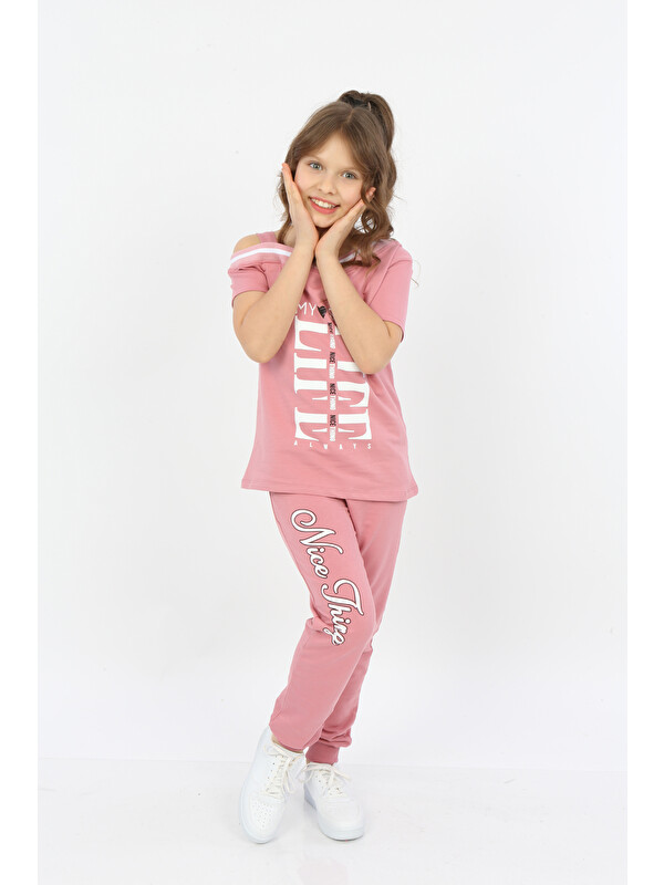 Toontoykids Kız Çocuk My Self Baskılı Eşofman Takım