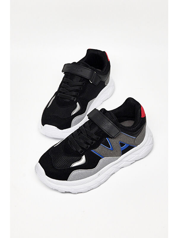 Tonny Black Çok Renkli Tonny Black Rahat Kalip Çocuk Unisex Cırtlı Bağcıklı Sneaker
