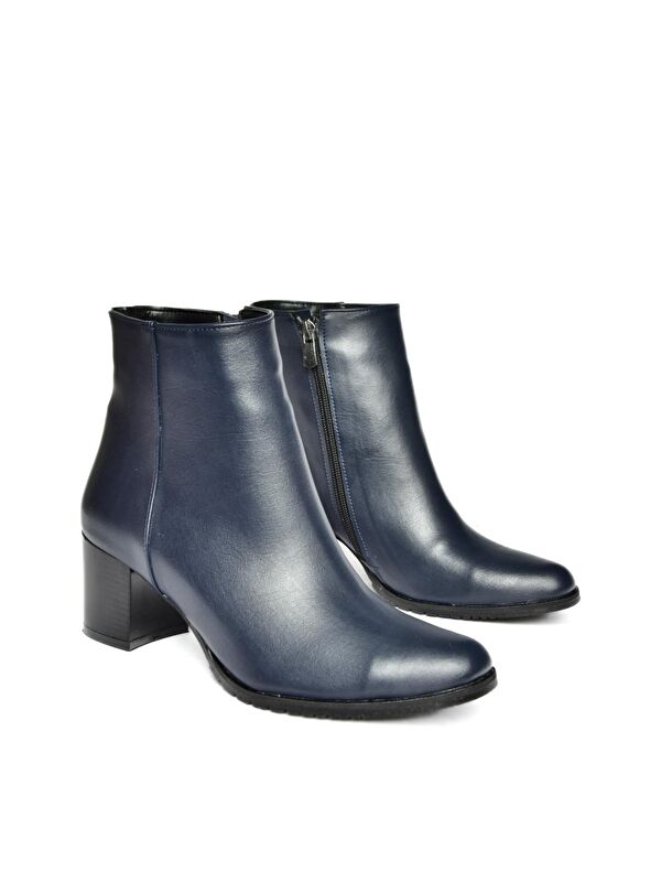 G654013109 Lacivert Kadın Bot - Görsel 4