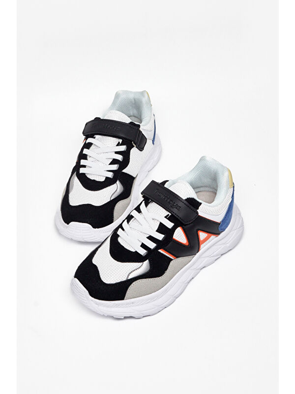 Tonny Black Çok Renkli Tonny Black Rahat Kalip Çocuk Unisex Cırtlı Bağcıklı Sneaker