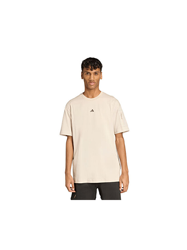 Adidas M Fn Tee Erkek Günlük Tişört JV8023 Kahverengi