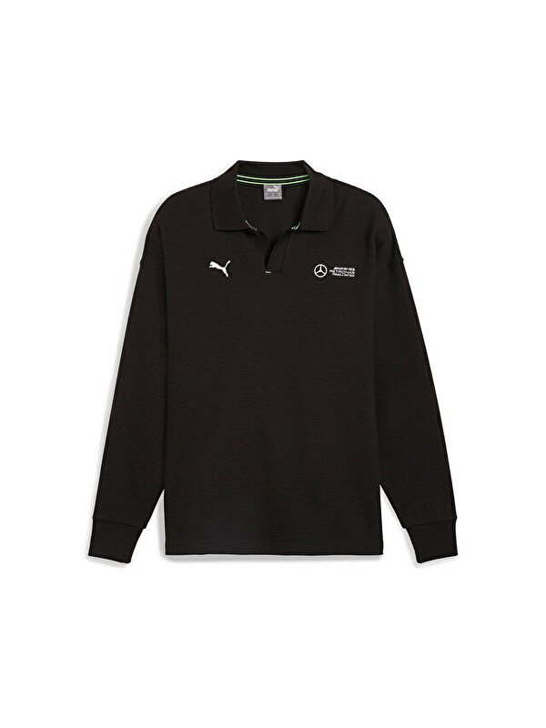Puma Mapf1 Longsleeve Polo Erkek Günlük Uzun Kollu Polo Tişört 62733901 Siyah