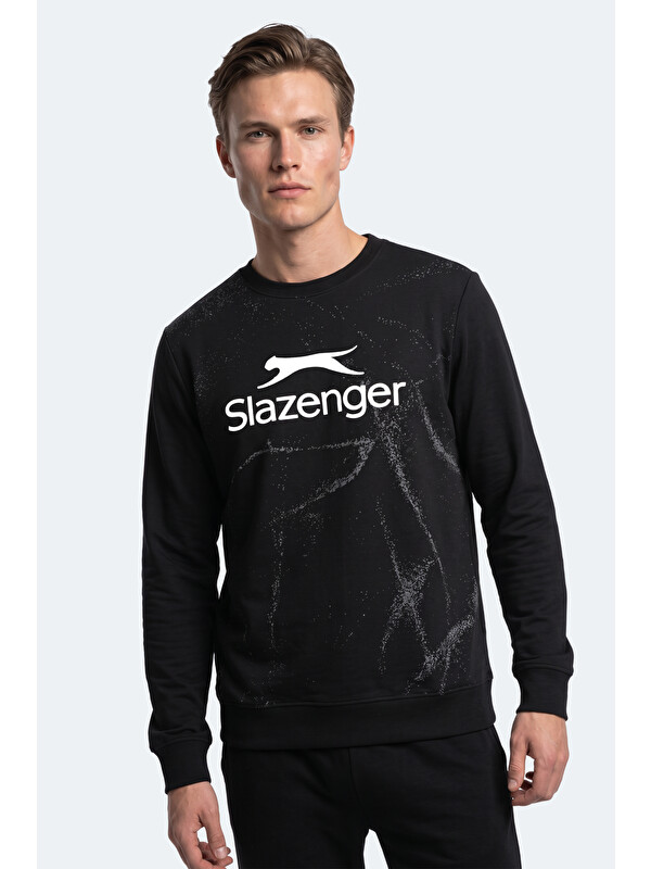 SLAZENGER GANG Erkek  Siyah Sweatshırt