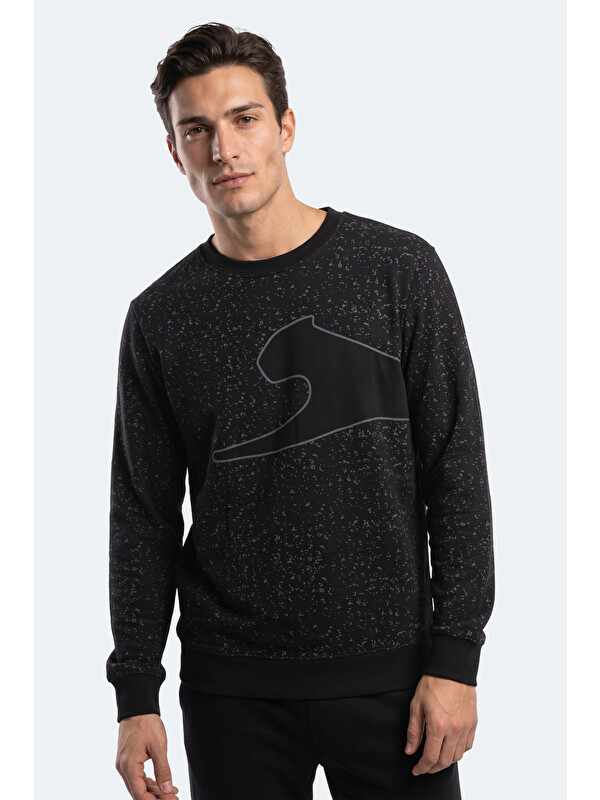 SLAZENGER GALLO Erkek Siyah Sweatshırt