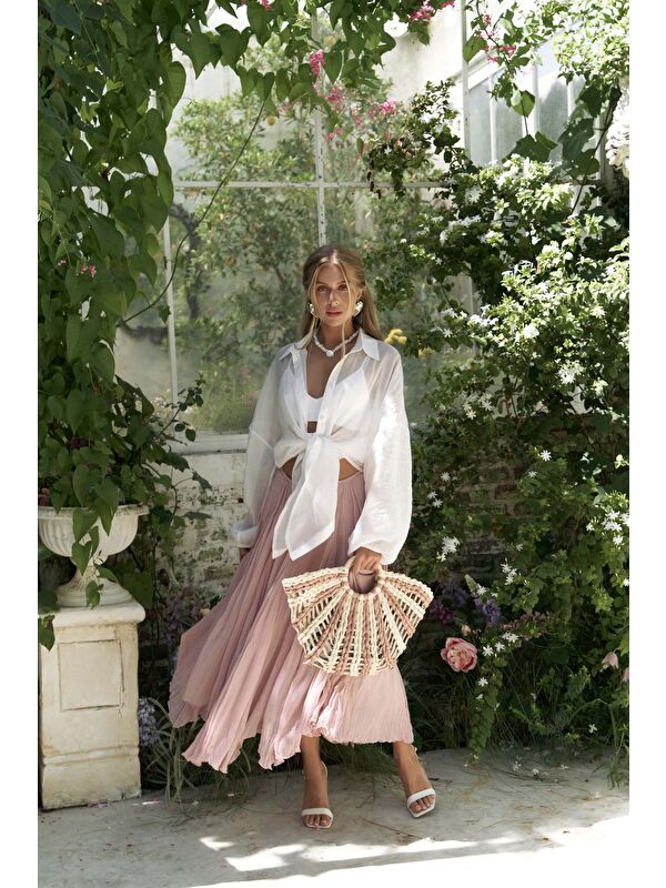 Bohemai Lyra Oversize Ekru Gömlek