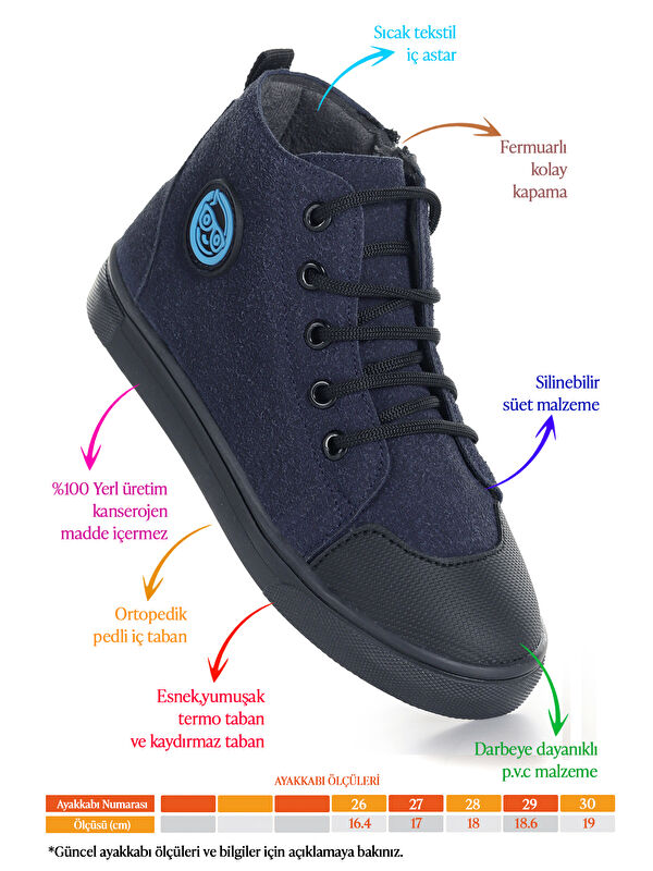 Kai Fermuarlı Erkek Çocuk Günlük Bot Ayakkabı - Görsel 3