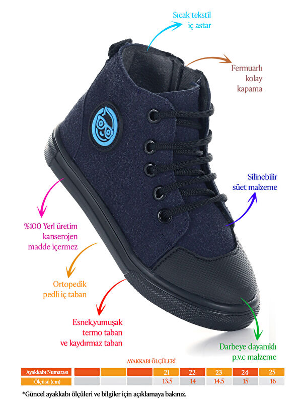 Kai Fermuarlı Erkek Bebek Günlük Bot Ayakkabı - Görsel 3