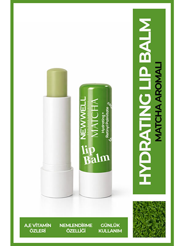New Well Matcha Hydrating Lip Balm – Matcha Aromalı Nemlendirici Dudak Bakım Kremi 4 gr