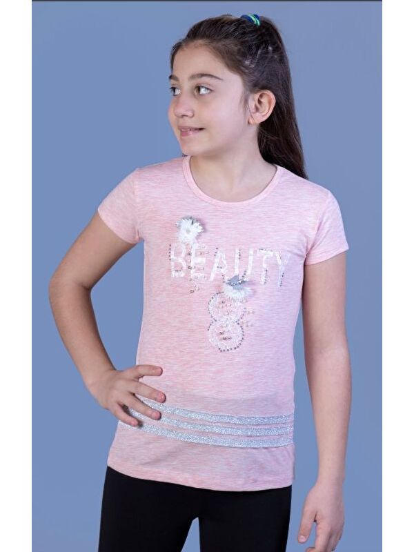 Toontoykids Kız Çocuk Beauty Baskılı Tişört