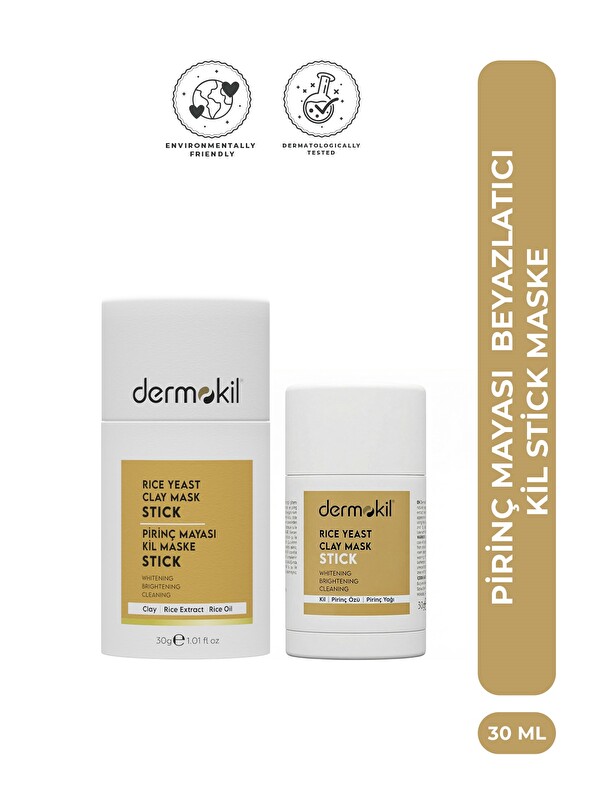 Dermokil Pirinç Mayası Beyazlatıcı Stick Kil Maskesi 30 g