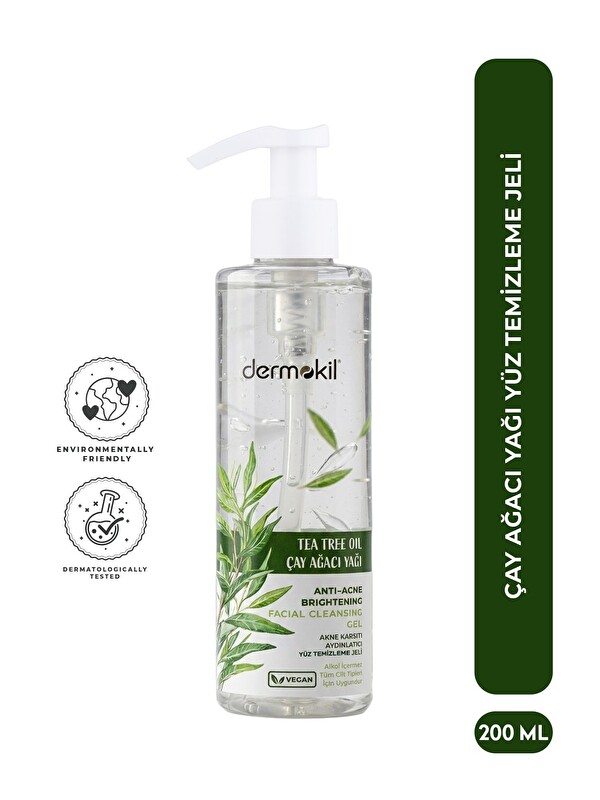Dermokil Çay Ağacı Akne Karşıtı Yüz Temizleme Jeli 200 ml