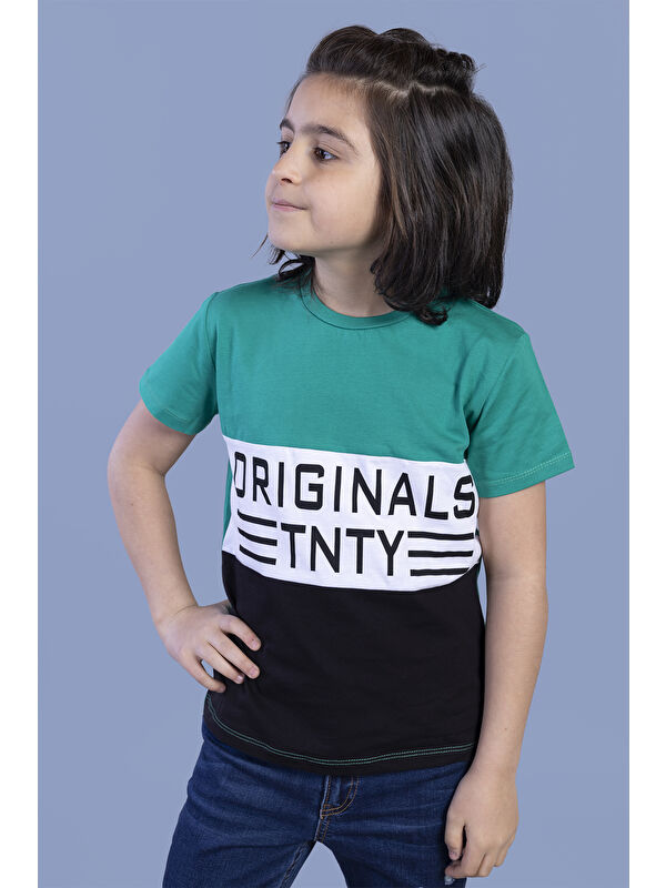 Toontoykids Erkek Çocuk Garni Detaylı Baskılı Tişört