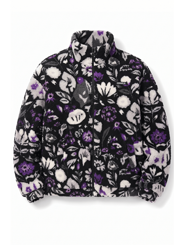 Genius Store Oversize Pelüş Erkek İçi Polarlı Tam Fermuarlı Sherpa Sonbahar Kış Kadın Polar Sweatshirt OVERSIZE-P
