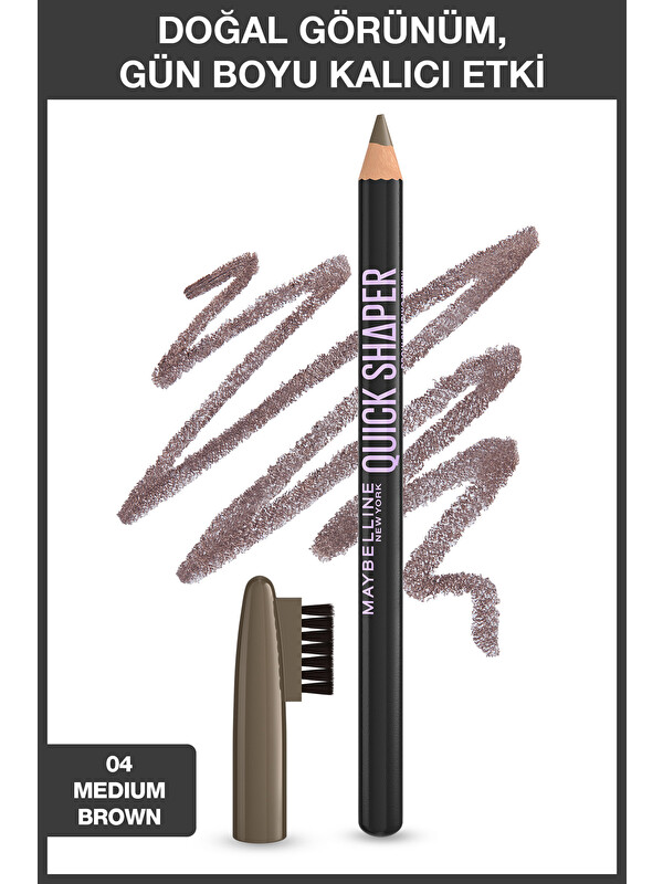 Maybelline New York Maybelline NY Quick Shaper Kaş Şekillendirici Kalem - 04 Medium Brown