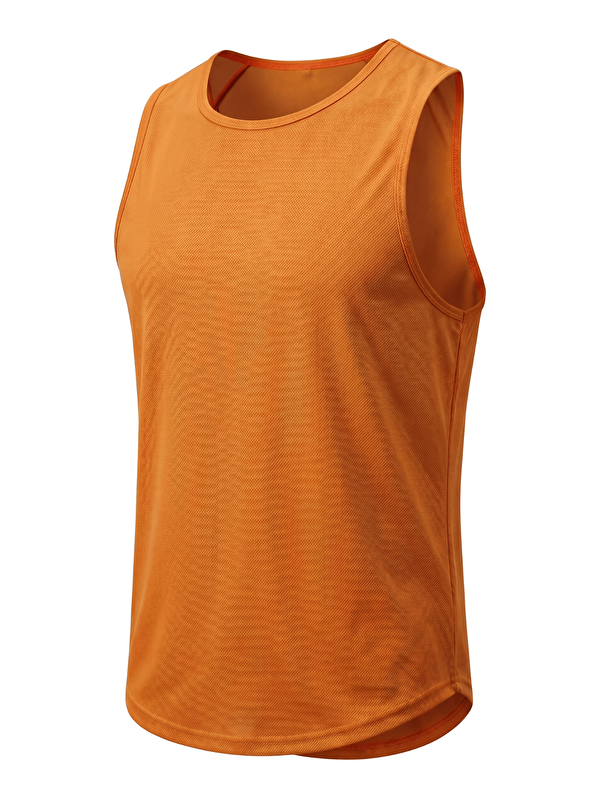 Genius Store Erkek Sıfır Kol Sporcu Atleti Ter Tutmayan Fitness Gym Tişörtü SFR2026-MANKENSİZ