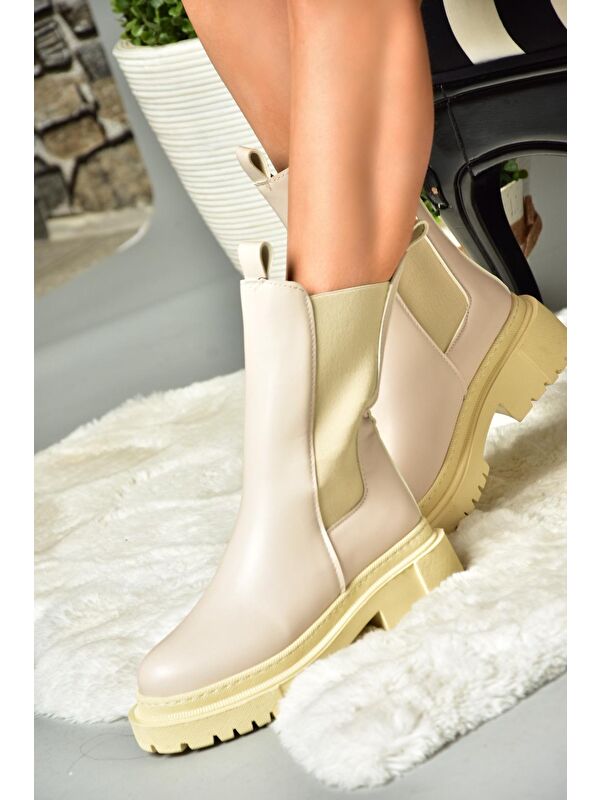 N2803490 Bej Kadın Bot - Görsel 3