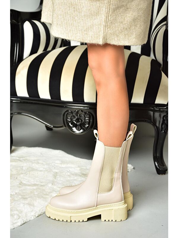 N2803490 Bej Kadın Bot - Görsel 4