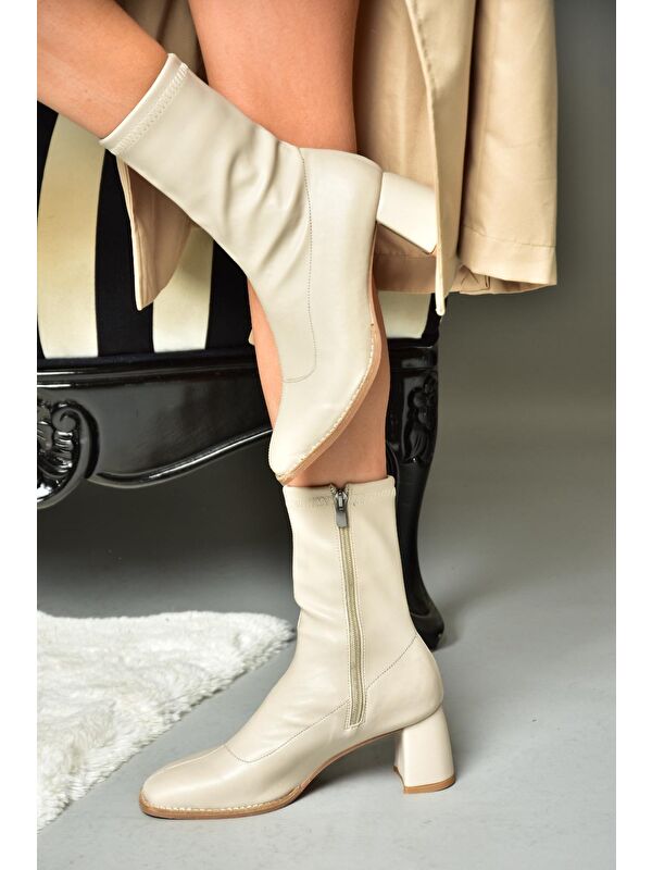 R4042001 Bej Kadın Bot - Görsel 2